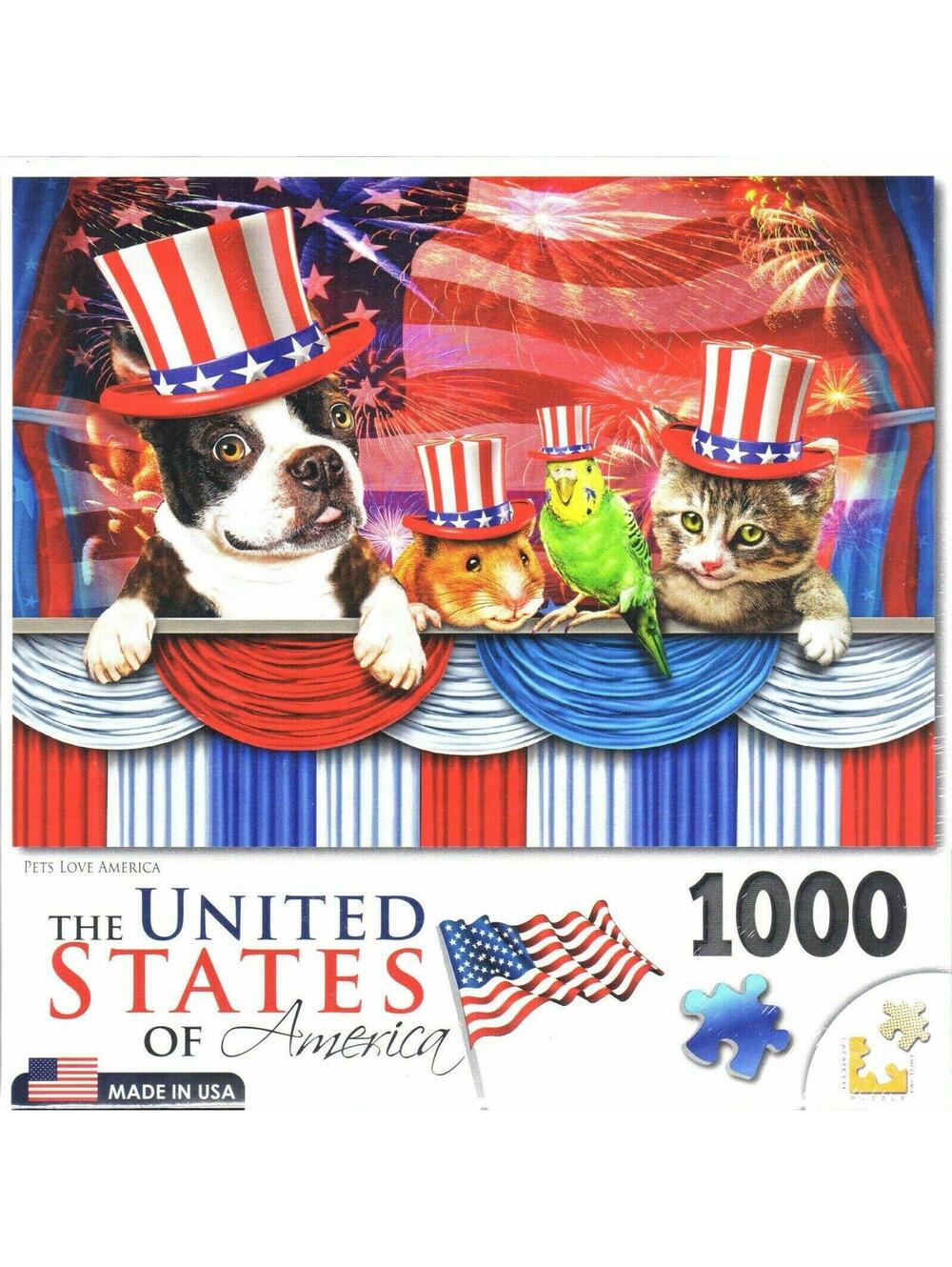 The United States of America Pets Love America 1000pc Puzzle 19.25"x26.625" 2016